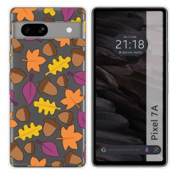 Funda Silicona Transparente para Google Pixel 7a 5G diseño Otoño Dibujos