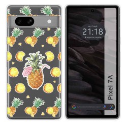 Funda Silicona Transparente para Google Pixel 7a 5G diseño Piña Dibujos
