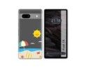 Funda Silicona Transparente para Google Pixel 7a 5G diseño Playa Dibujos