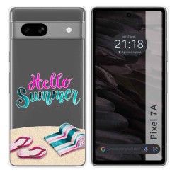 Funda Silicona Transparente para Google Pixel 7a 5G diseño Summer Dibujos