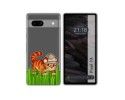 Funda Silicona Transparente para Google Pixel 7a 5G diseño Tigre Dibujos