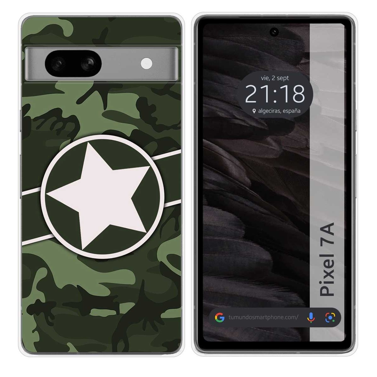 Funda Silicona para Google Pixel 7a 5G diseño Camuflaje 01 Dibujos