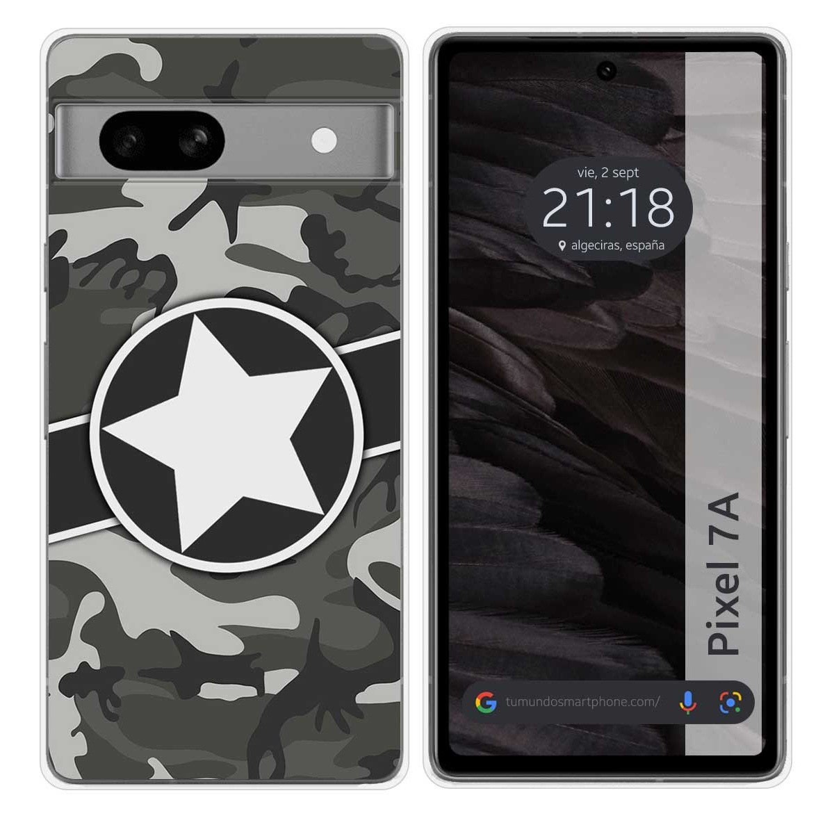 Funda Silicona para Google Pixel 7a 5G diseño Camuflaje 02 Dibujos