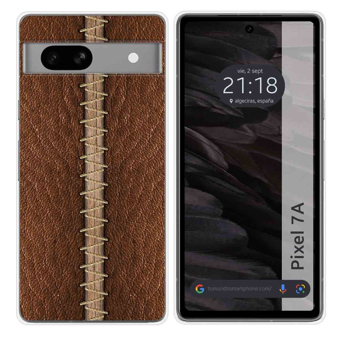 Funda Silicona para Google Pixel 7a 5G diseño Cuero 01 Dibujos