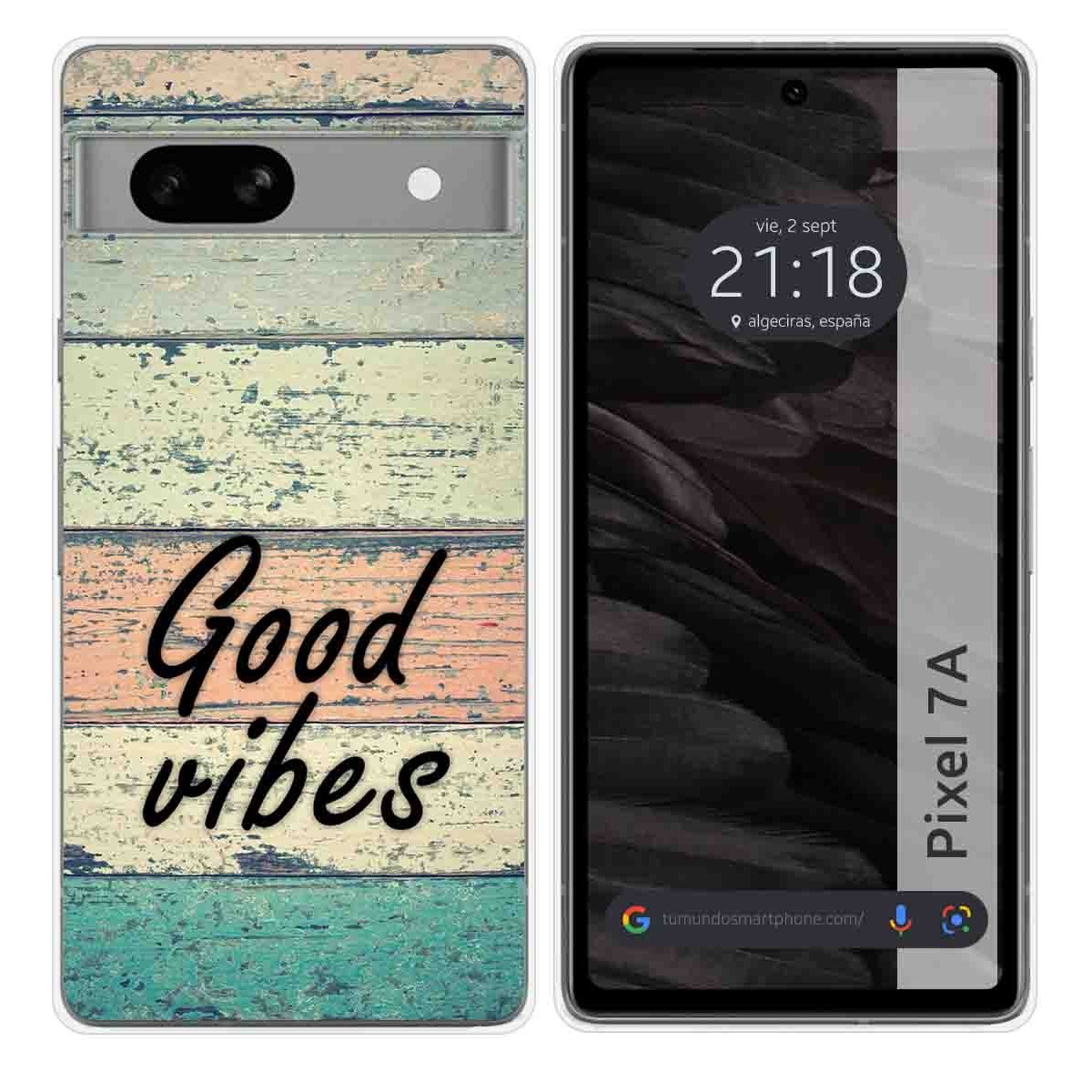 Funda Silicona para Google Pixel 7a 5G diseño Madera 01 Dibujos