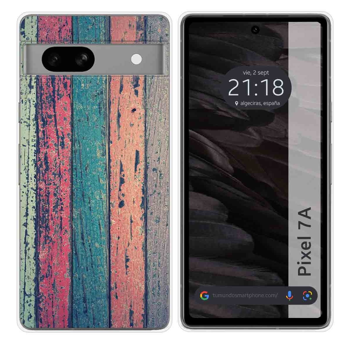 Funda Silicona para Google Pixel 7a 5G diseño Madera 10 Dibujos
