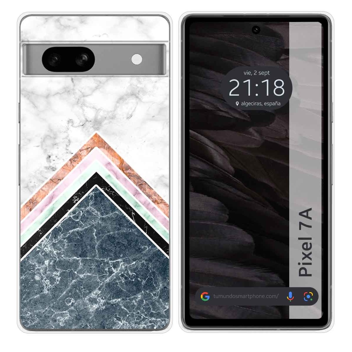 Funda Silicona para Google Pixel 7a 5G diseño Mármol 05 Dibujos