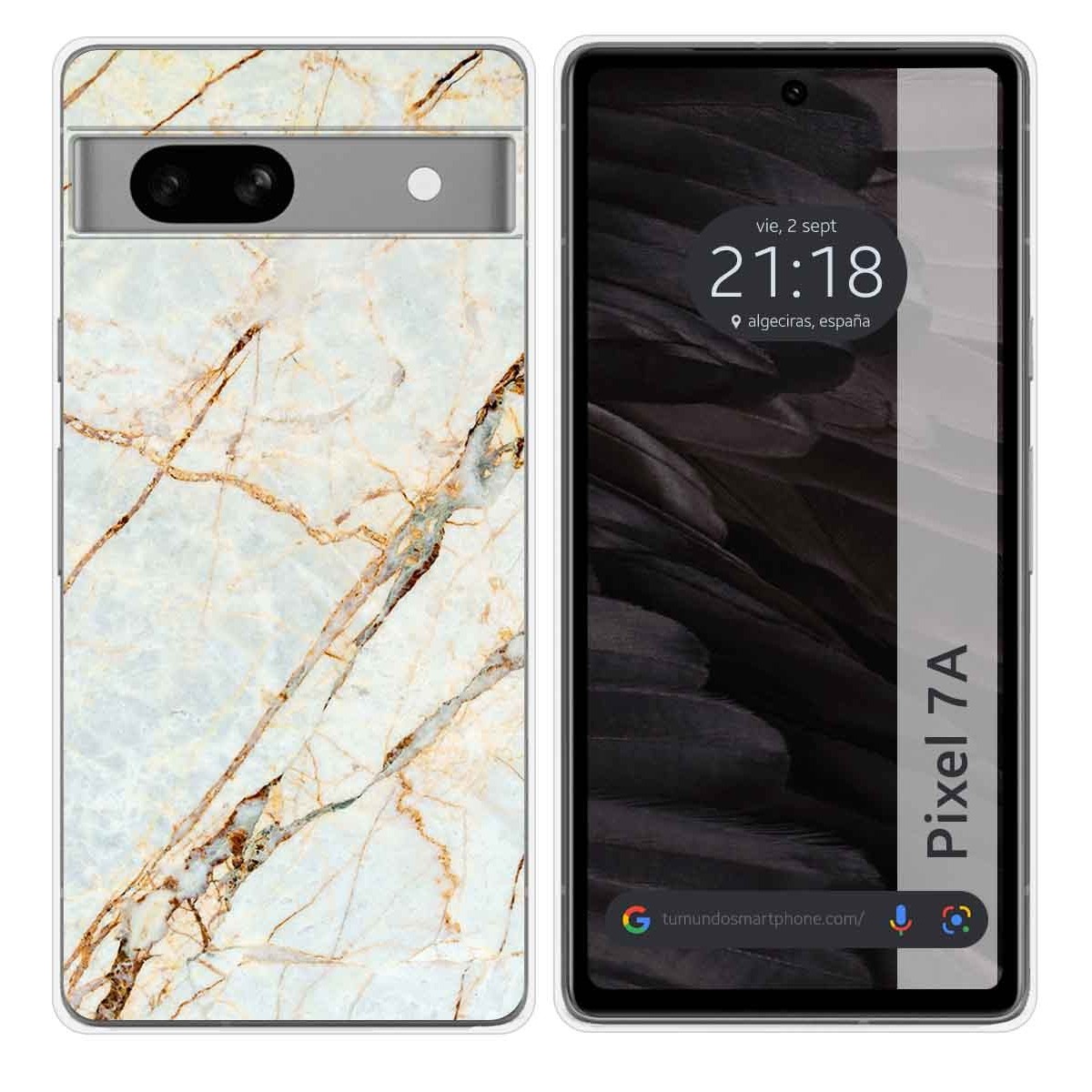 Funda Silicona para Google Pixel 7a 5G diseño Mármol 13 Dibujos