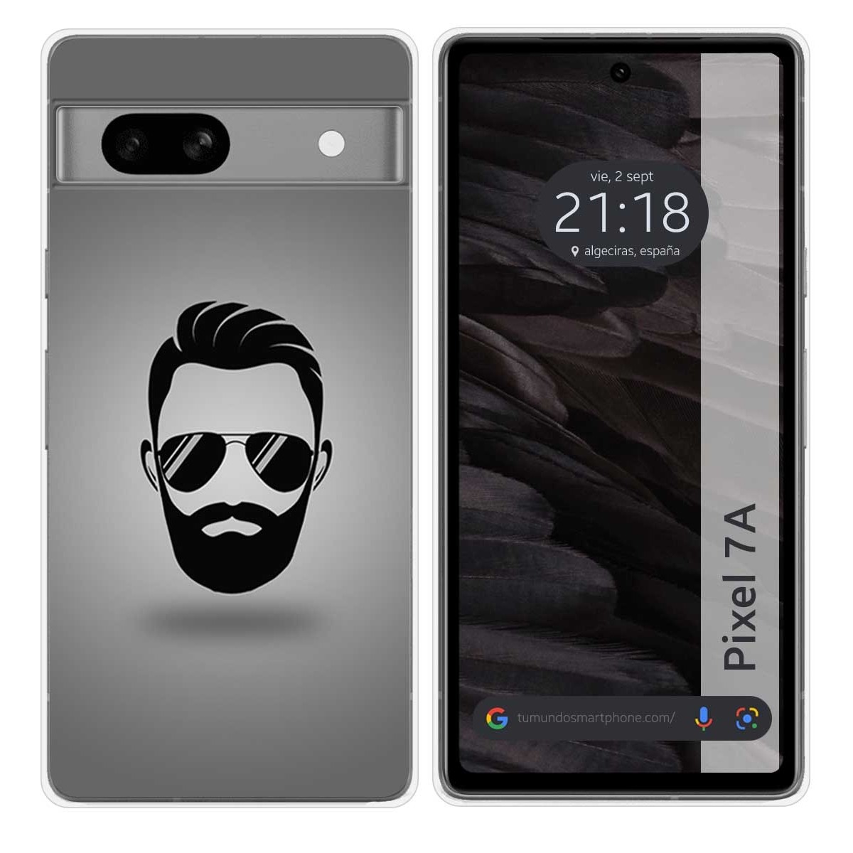 Funda Silicona para Google Pixel 7a 5G diseño Barba Dibujos