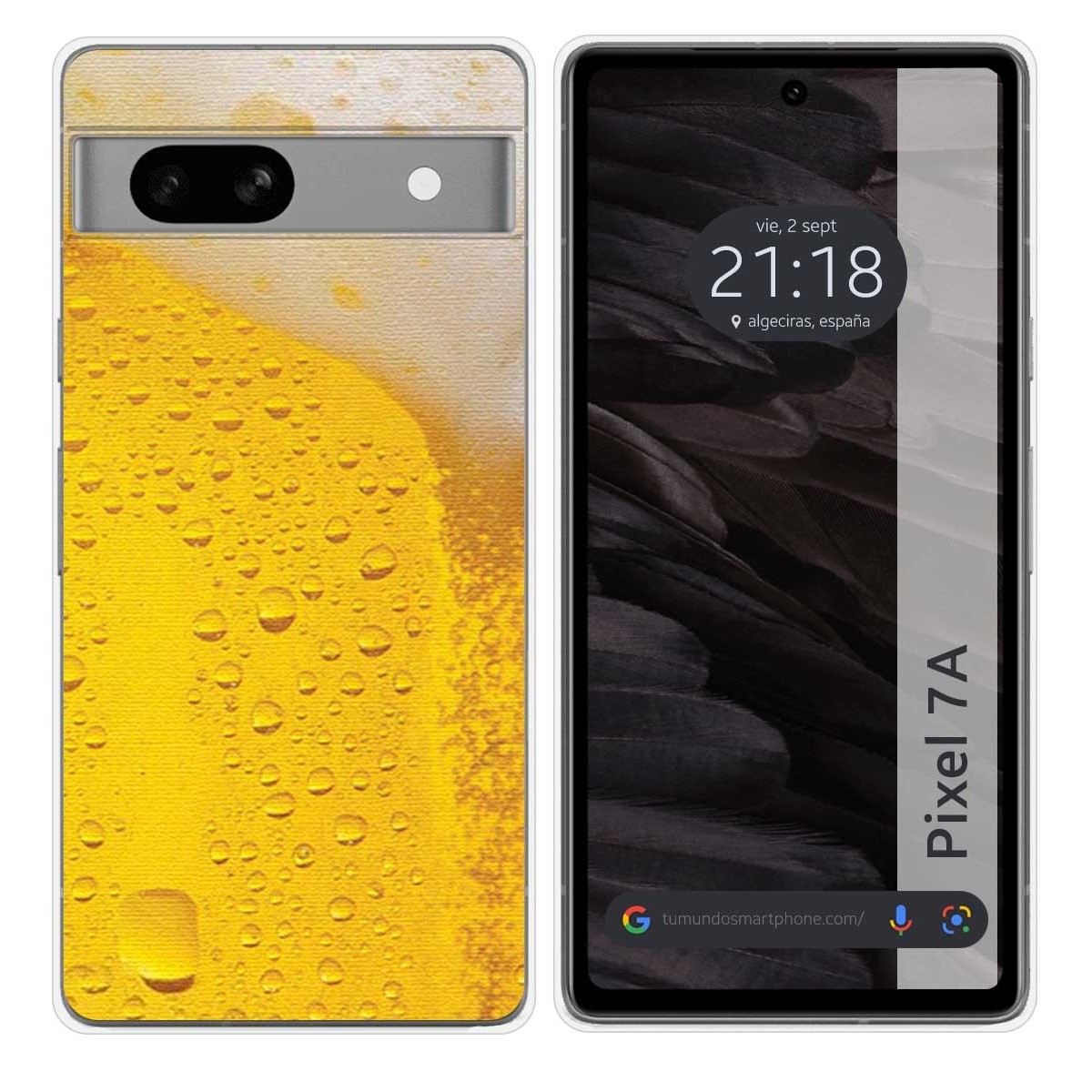 Funda Silicona para Google Pixel 7a 5G diseño Cerveza Dibujos