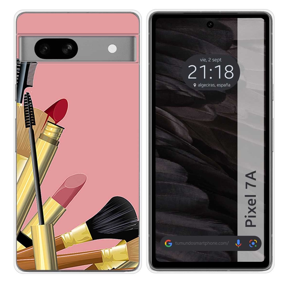Funda Silicona para Google Pixel 7a 5G diseño Brochas Dibujos