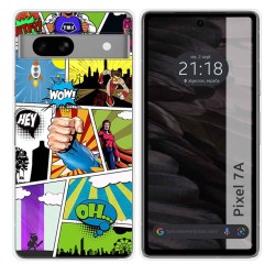 Funda Silicona para Google Pixel 7a 5G diseño Comic Dibujos
