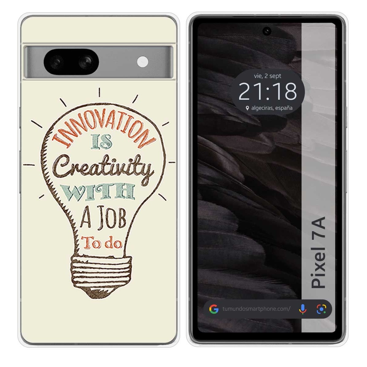 Funda Silicona para Google Pixel 7a 5G diseño Creativity Dibujos