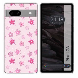 Funda Silicona para Google Pixel 7a 5G diseño Flores Dibujos