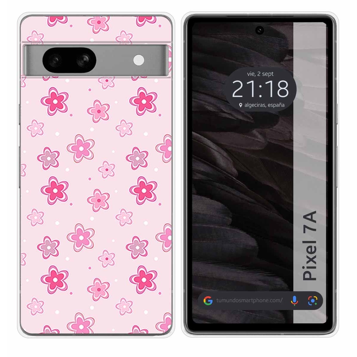 Funda Silicona para Google Pixel 7a 5G diseño Flores Dibujos