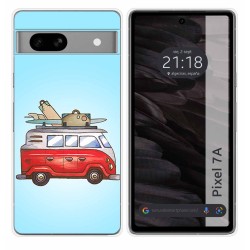 Funda Silicona para Google Pixel 7a 5G diseño Furgoneta Dibujos
