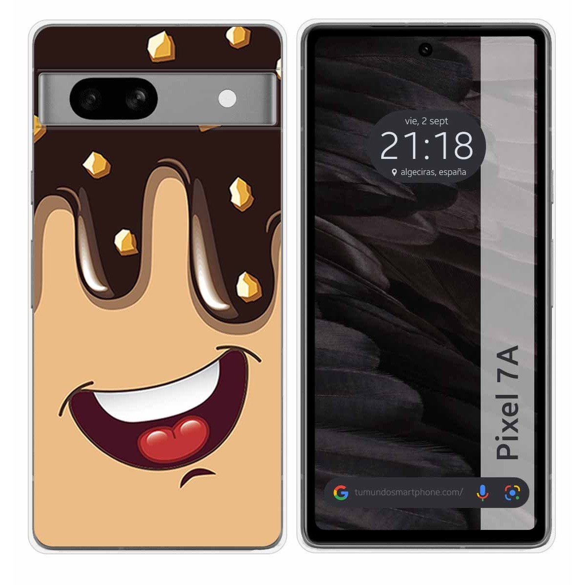 Funda Silicona para Google Pixel 7a 5G diseño Helado Chocolate Dibujos