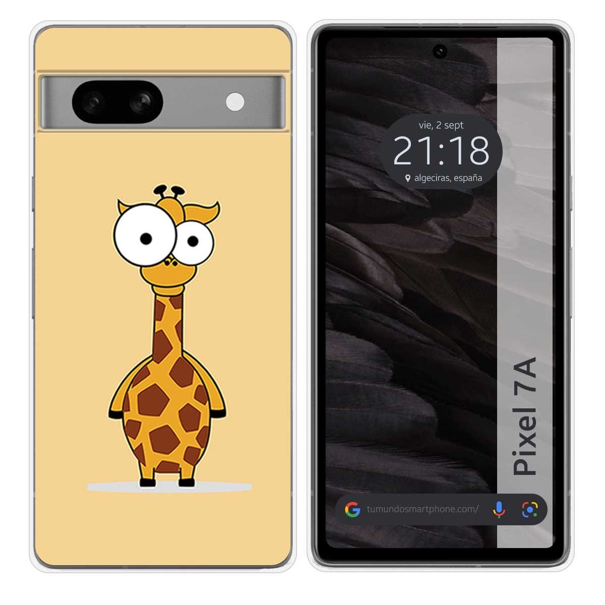 Funda Silicona para Google Pixel 7a 5G diseño Jirafa Dibujos