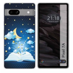 Funda Silicona para Google Pixel 7a 5G diseño Libro Cuentos Dibujos