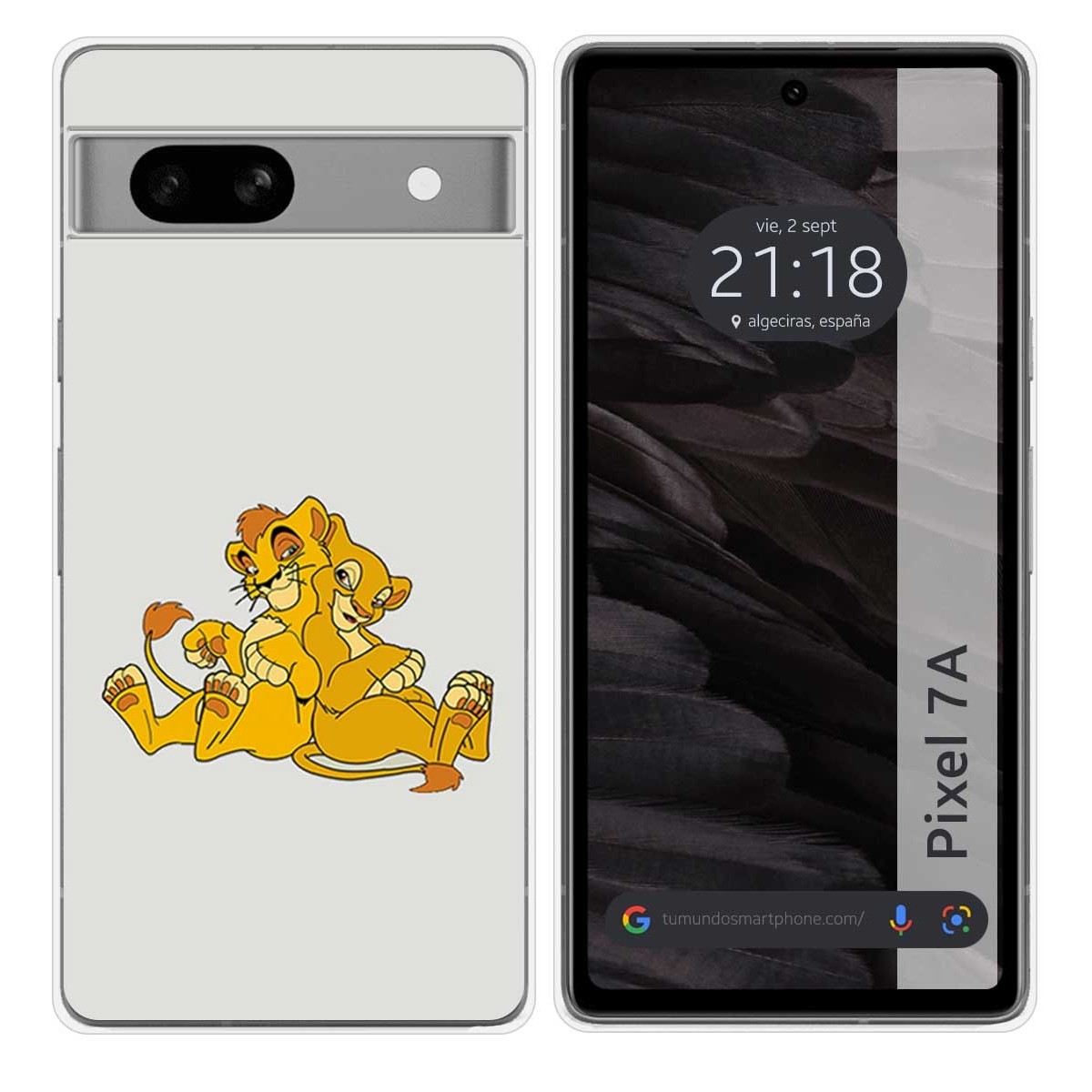 Funda Silicona para Google Pixel 7a 5G diseño Leones Dibujos