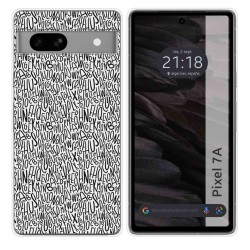 Funda Silicona para Google Pixel 7a 5G diseño Letras Dibujos