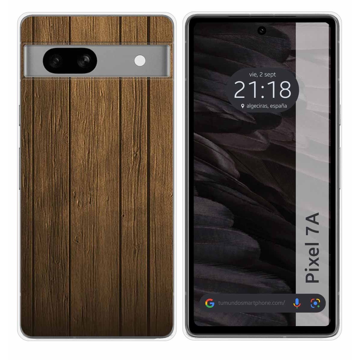 Funda Silicona para Google Pixel 7a 5G diseño Madera Dibujos