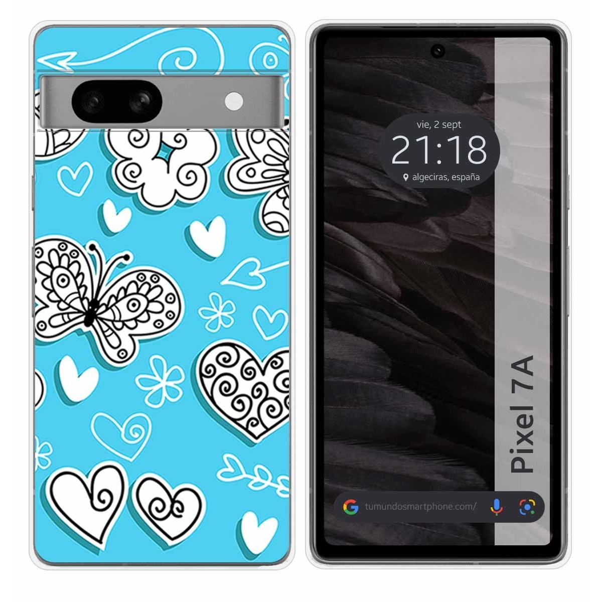Funda Silicona para Google Pixel 7a 5G diseño Mariposas Dibujos