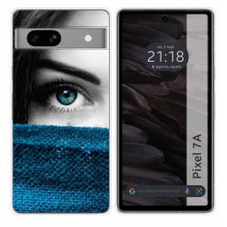 Funda Silicona para Google Pixel 7a 5G diseño Ojo Dibujos