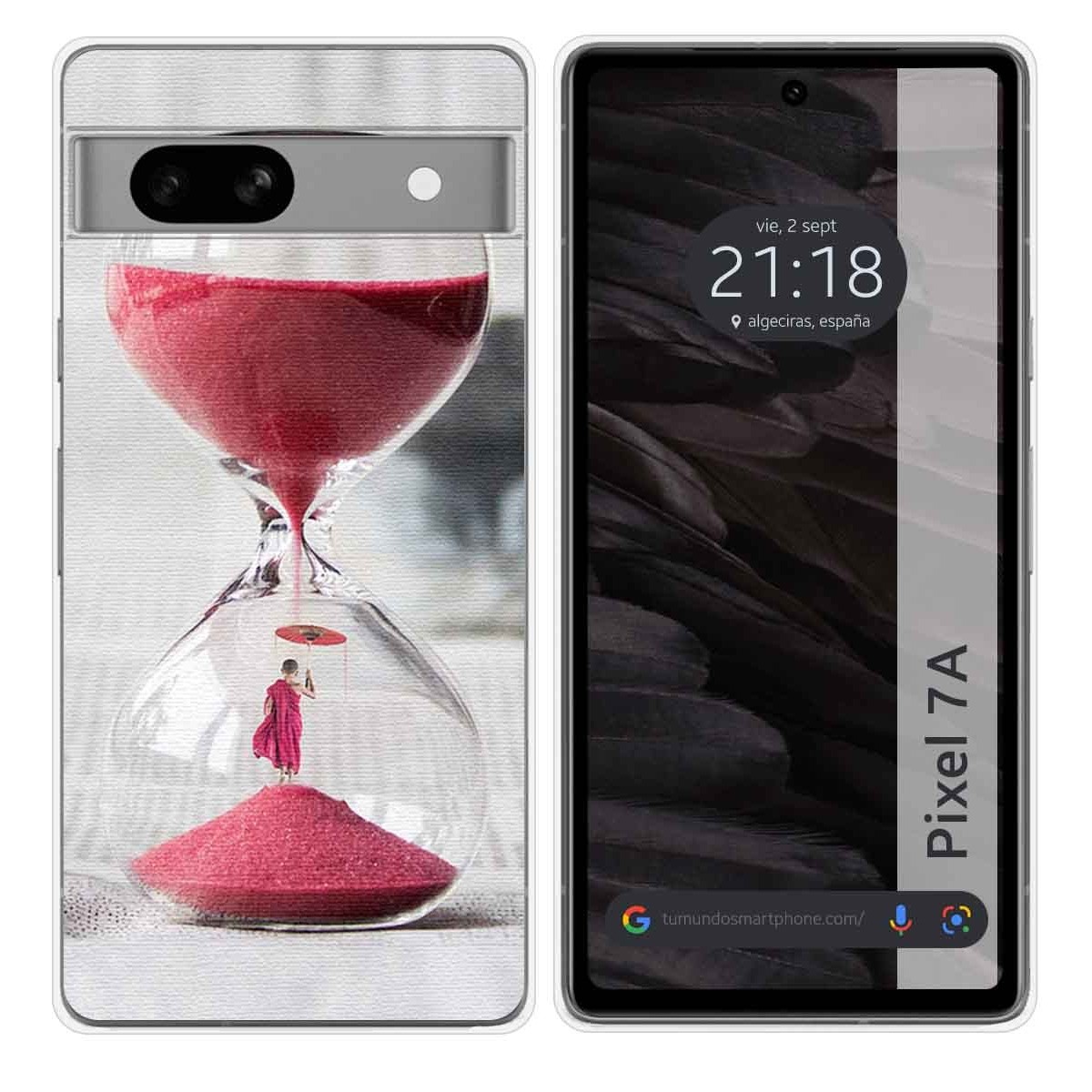 Funda Silicona para Google Pixel 7a 5G diseño Reloj Dibujos