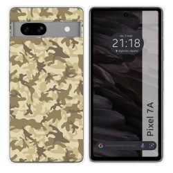 Funda Silicona para Google Pixel 7a 5G diseño Sand Camuflaje Dibujos