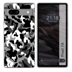 Funda Silicona para Google Pixel 7a 5G diseño Snow Camuflaje Dibujos