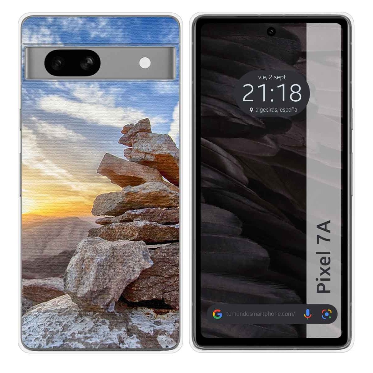 Funda Silicona para Google Pixel 7a 5G diseño Sunset Dibujos