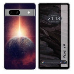 Funda Silicona para Google Pixel 7a 5G diseño Tierra Dibujos