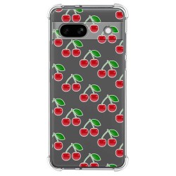 Funda Silicona Antigolpes para Google Pixel 7a 5G diseño Cerezas Dibujos