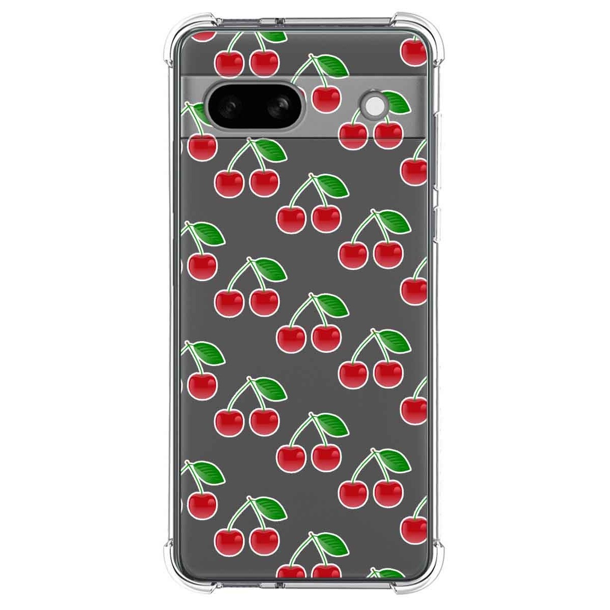 Funda Silicona Antigolpes para Google Pixel 7a 5G diseño Cerezas Dibujos