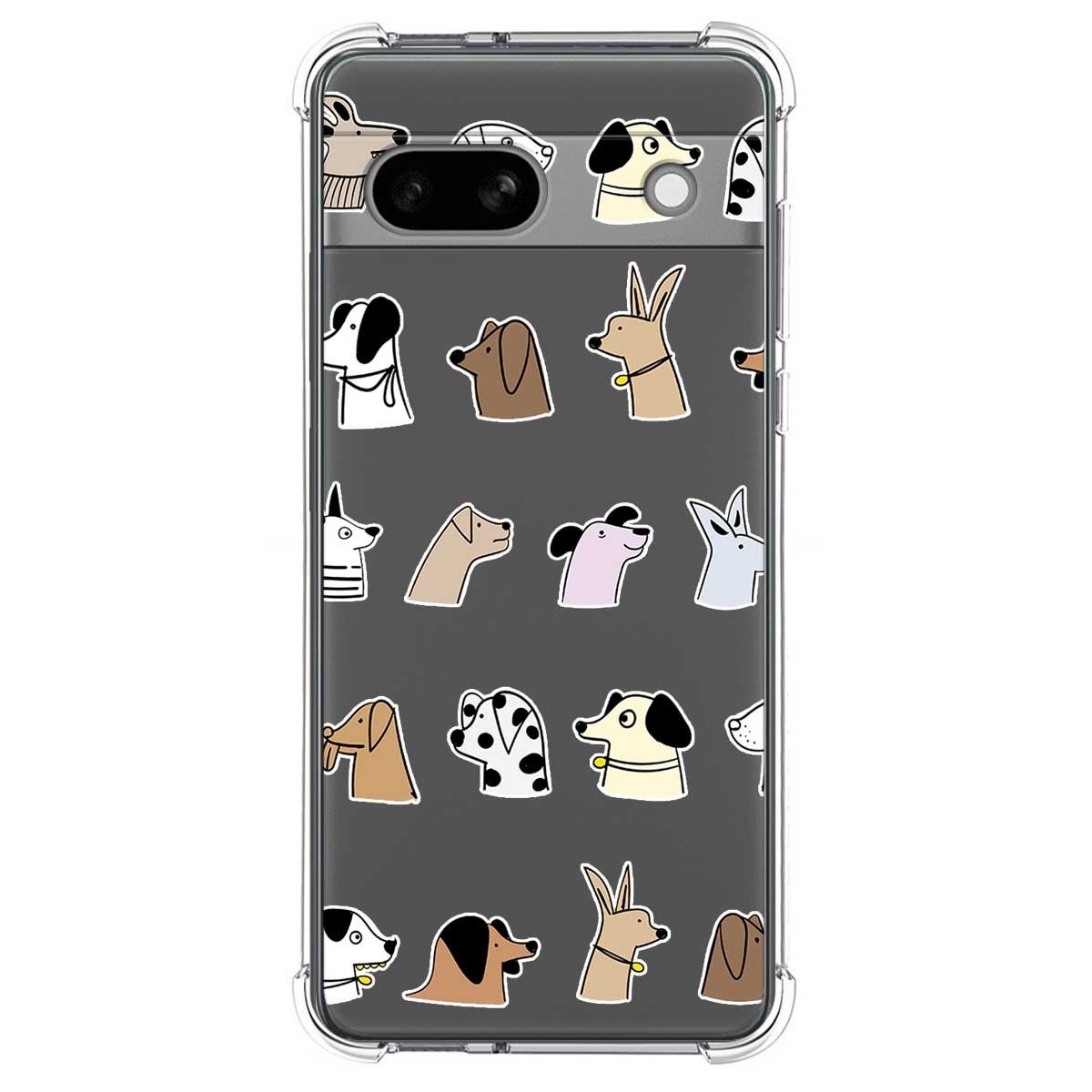 Funda Silicona Antigolpes para Google Pixel 7a 5G diseño Perros Dibujos
