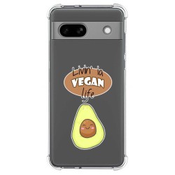 Funda Silicona Antigolpes para Google Pixel 7a 5G diseño Vegan Life Dibujos