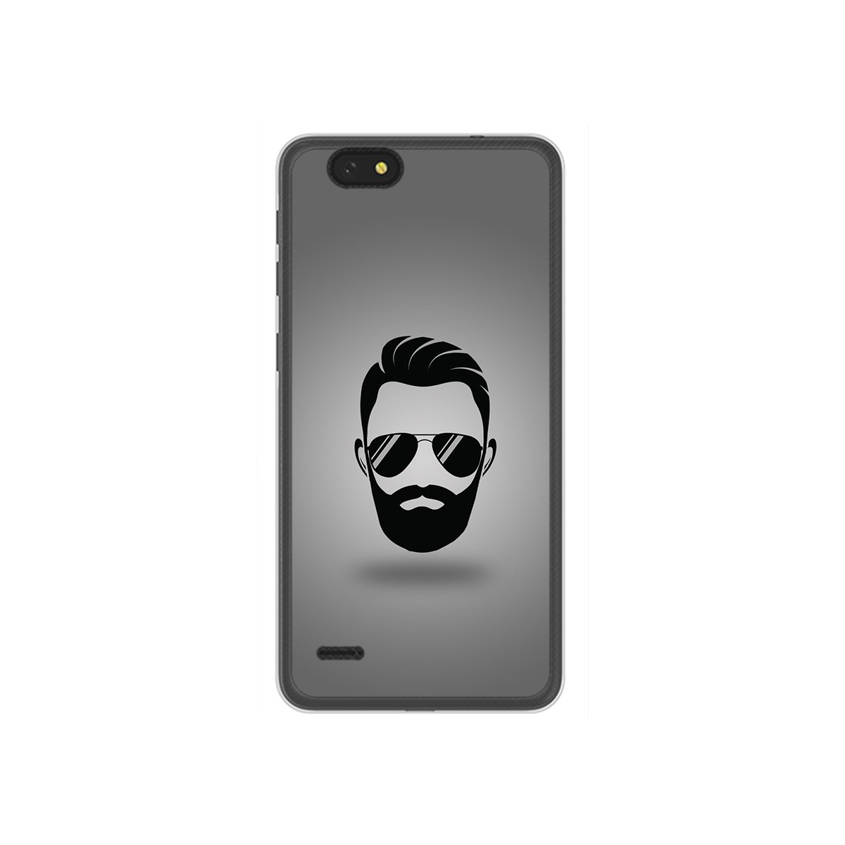 Funda Gel Tpu para Zte Blade A330 Diseño Barba Dibujos