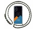 Personaliza tu Funda Colgante Transparente para Xiaomi Poco F5 5G con Cordon Verde / Dorado Dibujo Personalizada