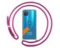 Personaliza tu Funda Colgante Transparente para Oppo A16K con Cordon Rosa Fucsia Dibujo Personalizada