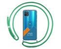 Personaliza tu Funda Colgante Transparente para Oppo A16K con Cordon Verde Agua Dibujo Personalizada