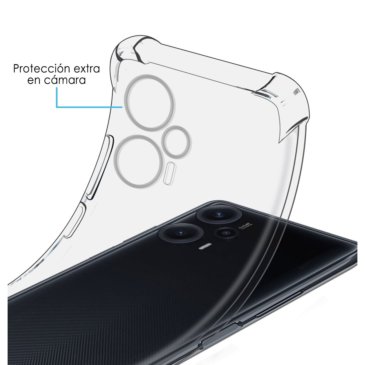 Funda Silicona Antigolpes Transparente para Xiaomi POCO F5 5G