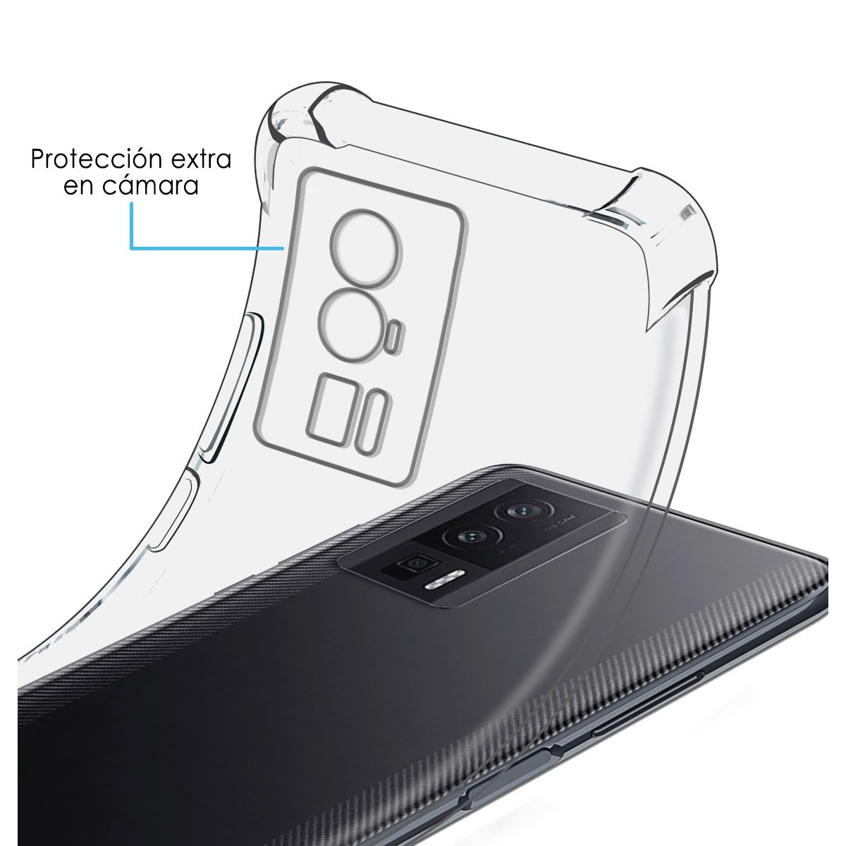 Funda Silicona Antigolpes Transparente para Xiaomi POCO F5 PRO 5G