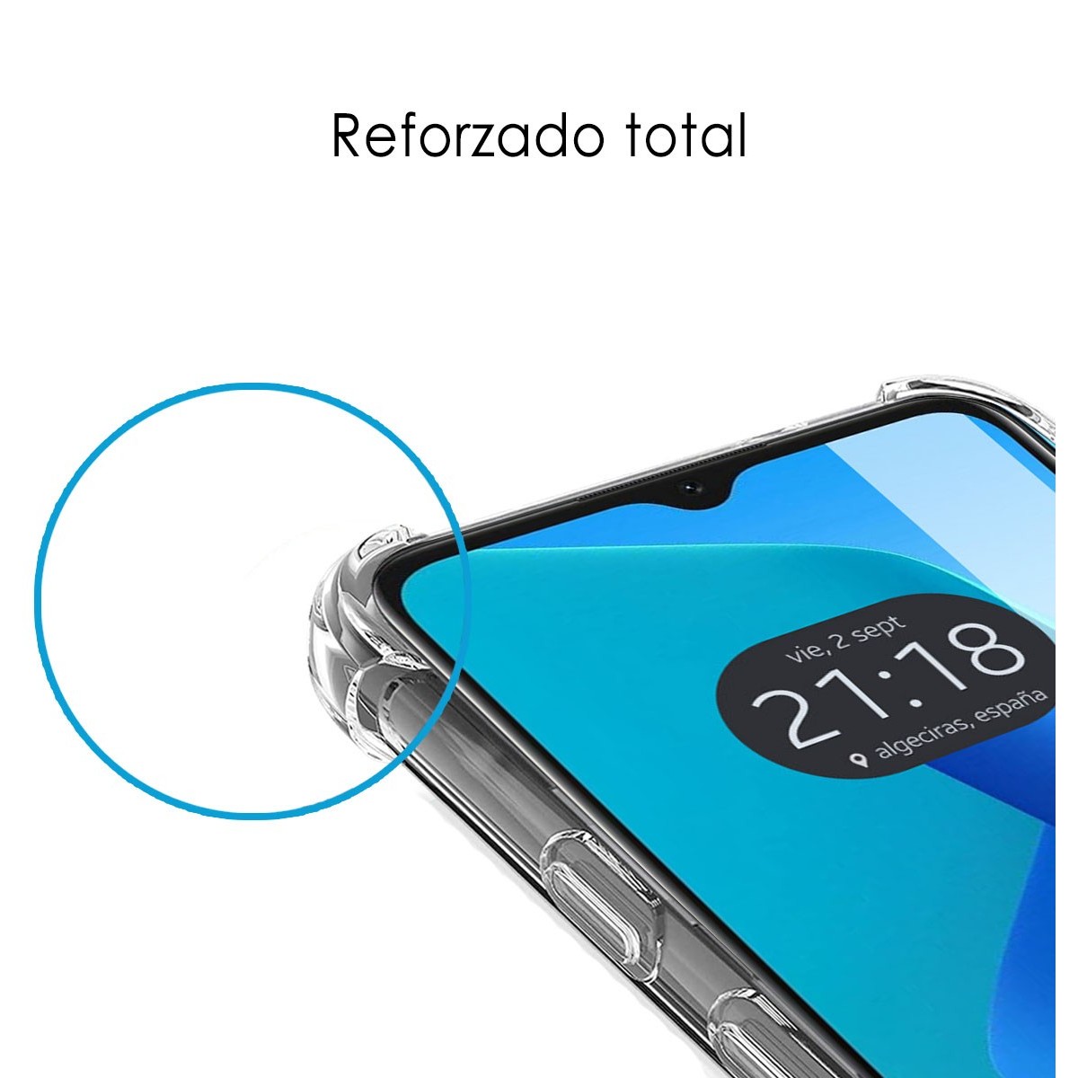 Funda Silicona Antigolpes Transparente para Oppo A16K