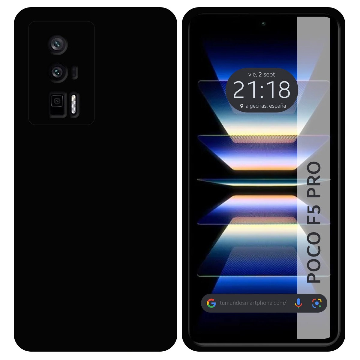 Funda Silicona Gel TPU Negra para Xiaomi Poco F5 Pro 5G