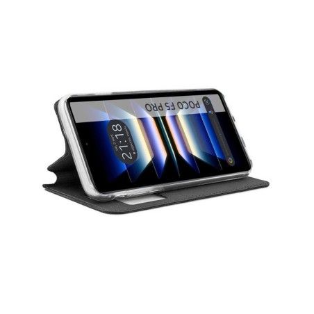 Funda Libro Soporte con Ventana para Xiaomi Poco F5 Pro 5G color Negra