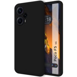 Funda Silicona Líquida Ultra Suave para Xiaomi Poco F5 5G color Negra