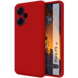 Funda Silicona Líquida Ultra Suave para Xiaomi Poco F5 5G color Roja