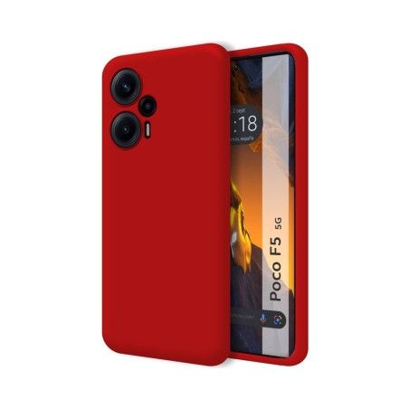Funda Silicona Líquida Ultra Suave para Xiaomi Poco F5 5G color Roja