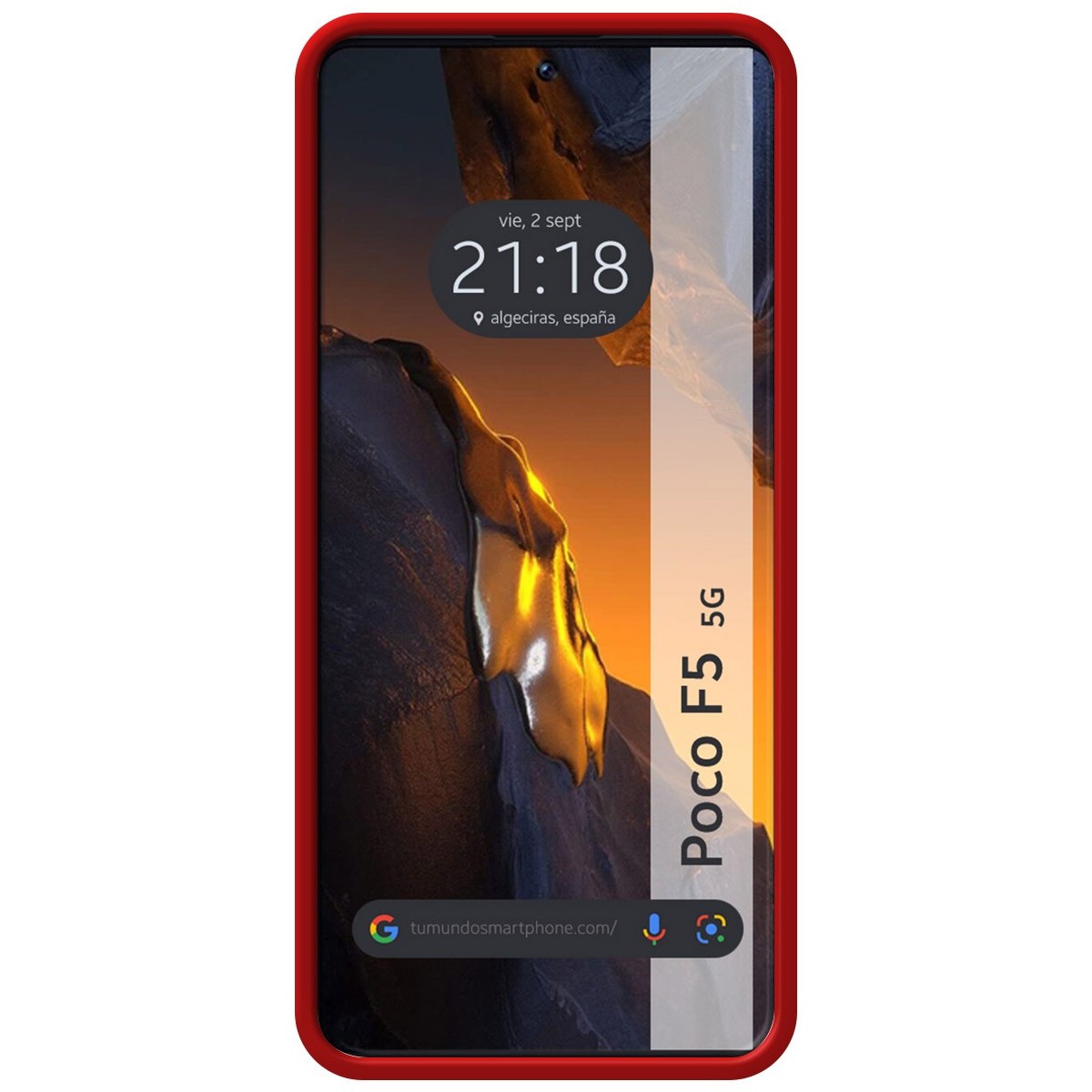 Funda Silicona Líquida Ultra Suave para Xiaomi Poco F5 5G color Roja